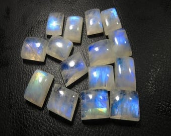 Natural Moonstone Cabochon Wholesale Lot,Moonstone Octagon Shape Gemstone,100% Quality Moonstone Loose Gemstone Size 10X14mm For Jewelry Use