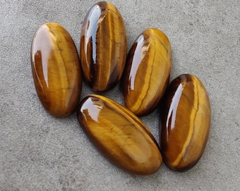 Tiger Eye Oval Big Oval Shape Gemstone, Cabochon for making beautiful jewelry Rings or Pendants, Natural Tiger Eye Handmade Loose Gemstone
