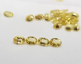 Natural Lemon Quartz Oval Shape Faceted Cut , Lemon Quartz Gemstone, Quartz Loose Gemstone ,Lemon Quartz Oval Size 3X5mm To 12X16mm stone