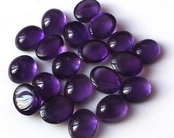 Amethyst Oval shape Gemstone, Cabochon for making beautiful jewelry, Natural Amethyst Handmade Loose Gemstone, best High Quality gemstone