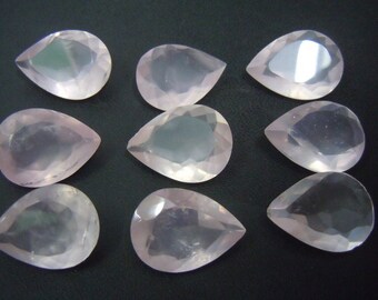 Natural Rose Quartz Faceted Cut Gemstone Pear Shape Size 3x5mm - 12x16mm Rose Gemstone, High Quality Natural Rose Quartz Pear Loose Gemstone