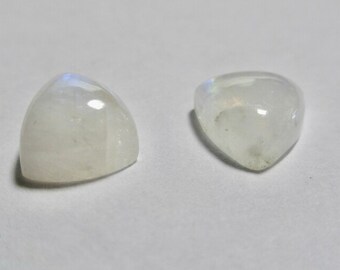 Natural Rainbow moonstone 14mm Trillion cabochon, Rainbow moonstone circle gemstones, jewelry making cab, semi precious stone wholesale Lots