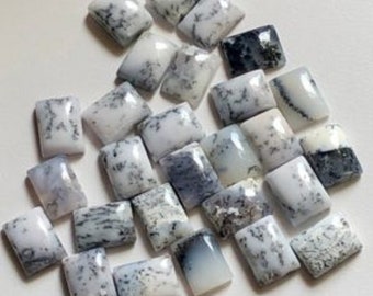 Dendrite Opal Cabochon, Dendritic Opal, White Dendrite Opal, Dendrite Opal,Wholesale Opal Gemstone,3X5mm To 12x16mm, Calibrated Octagon Gems