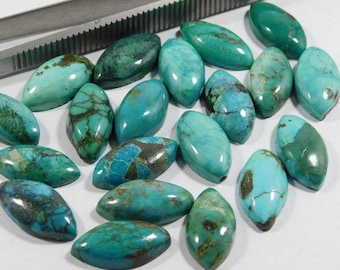 Natural Tibetan Turquoise Marquise Cabochon, Calibrated Turquoise Loose Stone Cab, Semi Precious Gemstone Cabochon, All Sizes Available
