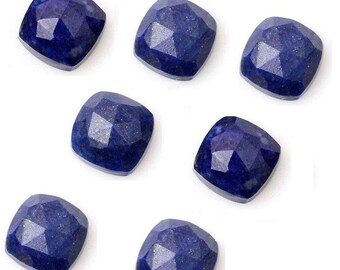 Blue Lapis Lazuli Cushion Shape Calibrated Rose Cut Gemstone For Jewelry Making,Blue Lapis Cabochons Size Available 5mm- 15mm Loose Gemstone