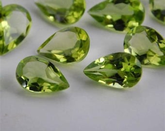 Top Grade Natural Peridot Pear Shape Faceted Cut Gemstone, Calibrated Teardrop Shape Wholesale Gemstones, All Sizes Semi Precious Gemstone