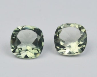 100% Natural Green Amethyst Cushion Faceted Cut Size 3X3MM To 15X15MM AAA Green Amethyst Cushion Cut Calibrated Size Loose Gemstone, Quality