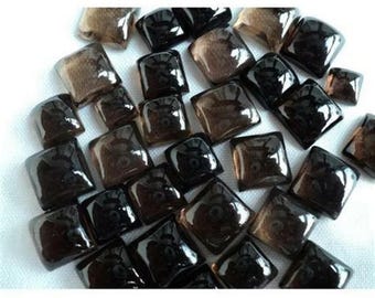 Natural Smoky Quartz Cabochon, CALIBRATED Quartz Square Cab, Semi Precious Loose Gemstone, Good Quality Cabochons, jewelry making Gemstone