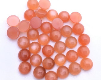 Natural AAA Peach Moonstone Round Cabochon 3 4 5 6 7 8 9 10 11 12 13 14 15mm Peach Moonstone Round cabochon loose gemstone wholesale lot