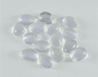 Natural White Topaz Pear Cabochonbn 3X5MM-12X16MM Loose Gemstone, White Topaz Wholesale Gemstone Loose- White Topaz Pear Use For Jewellery