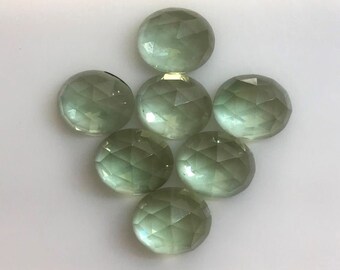 Natural Unique Green Amethyst Oval Rose Cut 5X7MM To 12X16MM, Loose Cut Gemstone, for jewellery Making Gemstone, Calibrated Size Gemstone