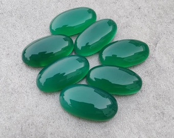 Natural Green Onyx Big Oval Shape Gemstone, Cabochon for making beautiful jewelry Rings or Pendants, Green Onyx Handmade Loose Gemstone