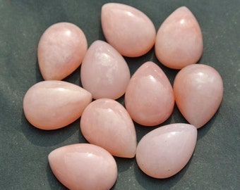 Pear shape Pink Opal , Teardrop Natural Pink Opal Cabochon, Back Flat Gemstones, Size 3x5mm To 12x16MM, Wholesale lot for jewellery Gemstone