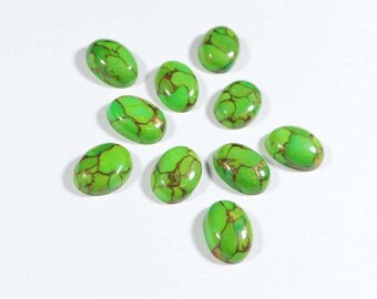 Green Copper Turquoise Oval shape Gemstone Cabochon for making beautiful jewelry Natural Green Copper Turquoise Loose Gemstone