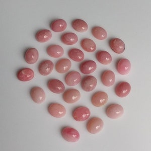 Natürlicher Rosa Opal, Rosa Opal Oval Cabochon, Opal Zurück Flache Edelsteine, Größen 3 x 5 MM Bis 12 x 16 MM Edelstein, Lot für Schmuck Pink Opal Glatt