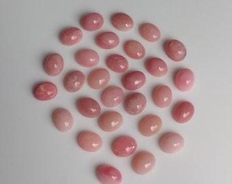 Natural Pink Opal , Pink Opal Oval Cabochon, Opal Back Flat Gemstones, Sizes 3x5MM To 12x16MM Gemstone, lot for jewellery Pink Opal Smooth