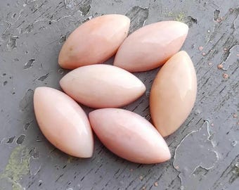 Natural Pink Opal Marquise Cabochon Size 3X6MM To 8X16MM AAA Pink Opal Marquise Cabochon Loose Gemstone Use For Making Jewellery, Rings,Tops