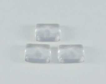 Natural Crystal Quartz Octagon Shape Cabochon,Crystal Quartz Gemstone,Crystal Quartz Loose Gemstone,Crystal Quartz Octagon Size 3X5m-12X16mm
