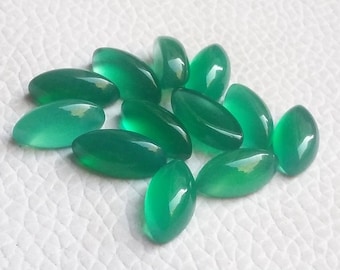 Natural Green Onyx Marquise Cabochon, Calibrated Onyx Loose Stone Cab, Semi Precious Cabochon Gemstone, Wholesale Handmade Quality Gemstone