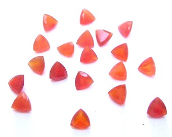 Natural Carnelian 3mm-15mm Trillion Faceted Cut Loose Gemstone, Carnelian Faceted, 3mm 4mm 5mm 6mm 7mm 8mm 9mm 10mm 11mm 12mm 13mm 14mm 15mm