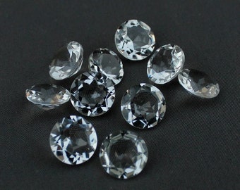 Natural Crystal Quartz, Round Shape Faceted Cut ,AAA Quality Crystal Quartz Loose Gemstone,Crystal Quartz Gemstone 3MM-15MM Crystal Quartz