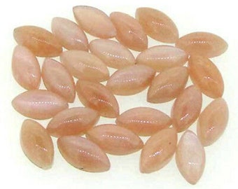 Natural Peach Moonstone Marquise Cabochon Size 3X6MM To 8X16MM AAA Peach Moonstone Marquise Cabochon Loose Gemstone Use For Making Jewellery