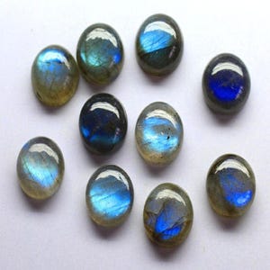 AAA Labradorite Cabochon: Round Blue Gemstone for Jewelry Making