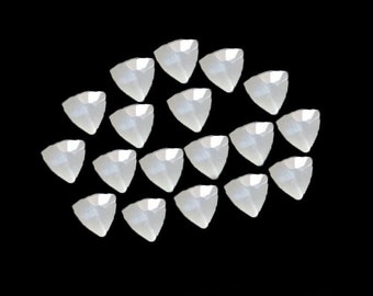 AAA Natural White Moonstone Trillion Rose Cut Size 5X5M To 15X15M White Moonstone Trillion RoseCut Loose GemstoneWholesale lot for jewellery