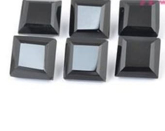 Natural Black Spinel Square Brilliant Cut SIZE CHOICE Loose Stones High Quality Spinel Gemstones, Black Spinel Square Cut, Use ForJewellery