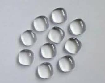 3MM To 15MM Natural White Topaz Cushion Cabochon Gemstone- AAA++ Quality Loose white topaz Calibrated Gemstone, Best For jewelry making Gems