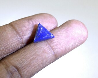 Blue Lapis Lazuli Trillion Shape Calibrated Cabochons For Jewelry Making, Blue Lapis flat-back Cabochons Size Available 3mm - 15mm Gemstone