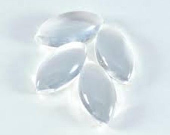 Natural Crystal Quartz Marquise Cabochon 3X6MM- 8X16MM Loose Gemstone 3X6MM, 4X8MM,5X10MM,6X12MM, 7X14MM,8X16MM Calibrated Size Loose Gems