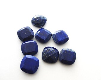 Blue Lapis Lazuli Cushion Shape Calibrated Faceted Cut Gemstone For Jewelry Making, Blue Lapis Faceted Cut Size Available 3mm- 15mm Gemstone