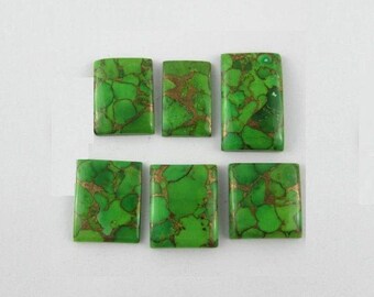 100% Natural Green copper Turquoise Octagon Cabochon 3X5mm-12x16mm green copper Turquoise Octagon Cabochon loose gemstone for Making Jewelry