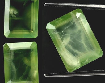 Natural Prehnite Faceted Cut, Wholesale Prehnite Gemstone,3X5mm To 12x16mm, Calibrated Octagon Gemstone,Wholesale Lot Gemstone Use Jewellery