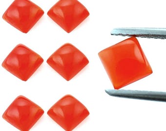 Natural Carnelian 3mm-15mm Square Cabochon Loose Gemstone, Carnelian Cabochon, 3mm 4mm 5mm 6mm 7mm 8mm 9m 10mm 11mm 12mm 13mm 14mm 15mm Gems