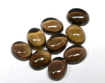 Natural Smoky Quartz Cabochon Gemstone, CALIBRATED Quartz Oval Cab, Semi Precious Loose Gemstone, Good Quality Cabochons,All Sizes Available