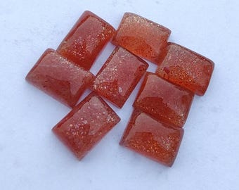 Natural Red Sunstone Octagon Cabochon Calibrated Size Loose Gemstone 3x5,4x6,5x7,6x8,7x9,8x10,9x11,10x12,10x14,12x16MM Calibrated Size Gems