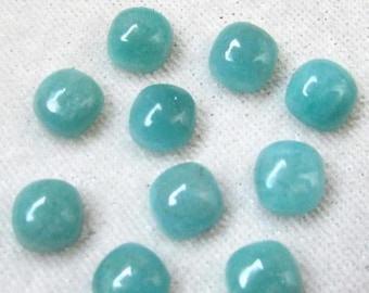 Natural Amazonite Cushion Shape Cabochon Flat Back Calibrated Wholesale Gemstones,All Sizes Available Gemstone For Jewelry Making, 5m to 20m