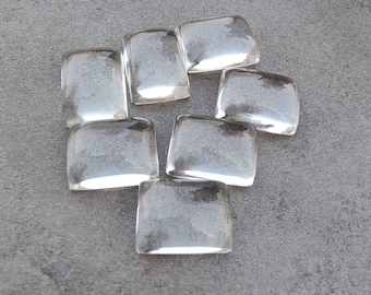 Natural Crystal Quartz Cabochon Gemstone,CALIBRATED Quartz Rectangle,Semi Precious Loose Gemstone,Good Quality Cabochons,All Sizes Available