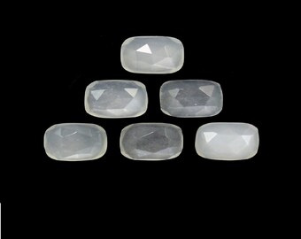 Natural Gary Moonstone,Gary Moonstone Octagon Rose Cut, Gary Moonstone Back Flat Gemstones,Sizes 5x7MM To 12x16MM Gemstone,lot for jewellery
