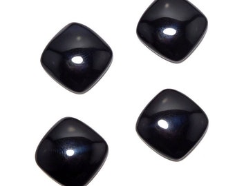 AAA+ Quality Natural Black Onyx Cushion Shape Cabochon Flat Back Calibrated Wholesale Gemstones, Semi Precious gemstone, All Sizes Available
