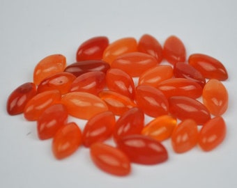 AAA Quality Carnelian Marquise Gemstones, 3x6m To 8x16mm Carnelian Marquise Lot, Loose Calibrated Cabochon Marquise, Wholesale Lots Gemstone