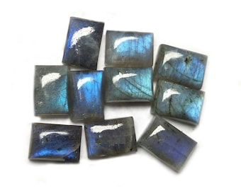 Natural Labradorite Rectangle shape Gemstone Cabochon for making beautiful jewelry, Natural Blue Flashy Labradorite Cabs Loose Gemstone best