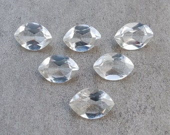 Natural Crystal Quartz Marquise Faceted Cut, Calibrated Loose Stone Cut ,Semi Precious Cut Gemstone, Wholesale Handmade Quality Gemstone