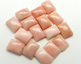 Natural Pink Opal , Pink Opal Octagon Cabochon, Opal Back Flat Gemstones,Sizes 3x5MM To 12x16MM Gemstone, lot for jewellery Pink Opal Smooth