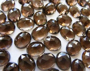 Natural Smoky Quartz Oval shape Gemstone, Rose Cut for making beautiful jewelry, Quartz Handmade Loose Gemstone, best Quality gemstone