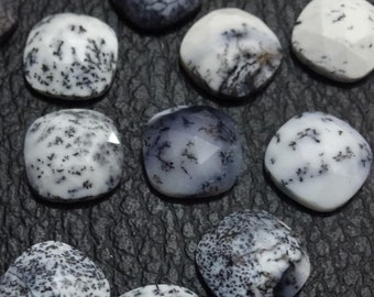 Amazing High Quality 100% Natural Beautiful Dendrite Opal Cushion Rose Cut Calibrated Size Loose Gemstone 5,6,7,8m,9,10,11mm,12mm,13,14,15MM