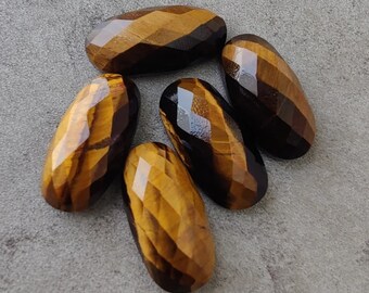 Tiger Eye Oval Big Oval Shape Gemstone, Cabochon for making beautiful jewelry Rings or Pendants, Natural Tiger Eye Handmade Loose Gemstone