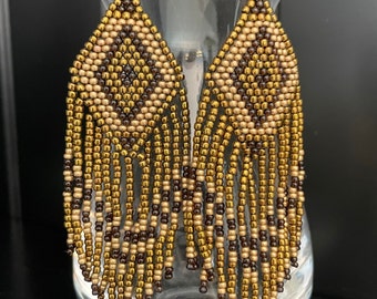 Art Deco Style Seed Bead Earrings